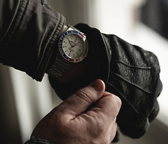 MEDIC watch on wrist biker gloves