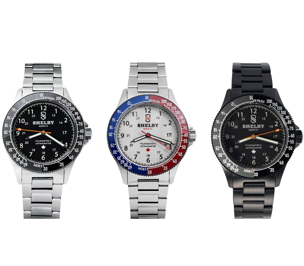Shelby Watch Company Tactical MEDIC, MEDIC and Black Ops MEDIC on white background